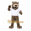 Gray Leopard Mascot Costume for Sports Events Gray Leopard Mascot Costume for Sports Events