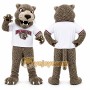 Gray Leopard Mascot Costume for Sports Events