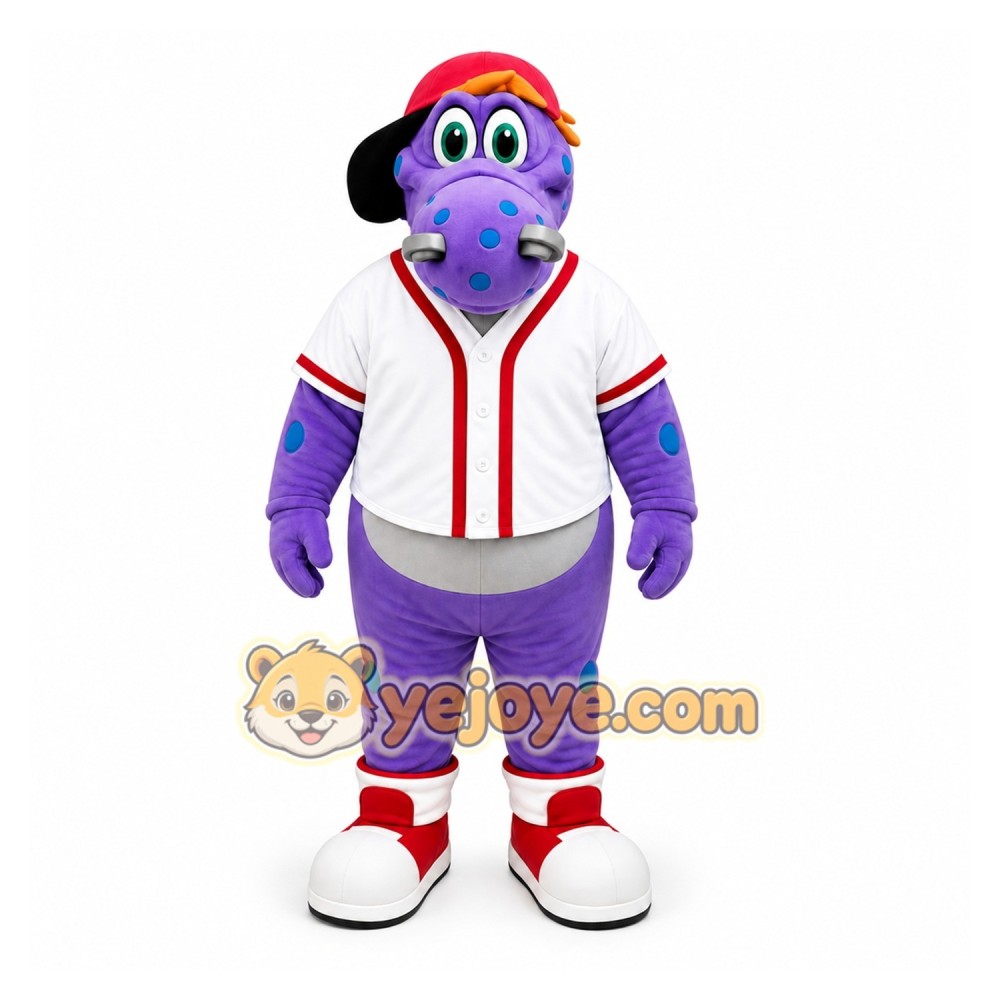 Purple Dragon Mascot Costume for Sports Events
