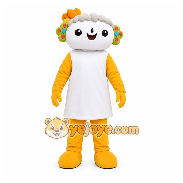 Yellow Fantasy Creature Mascot Costume for Children's Events