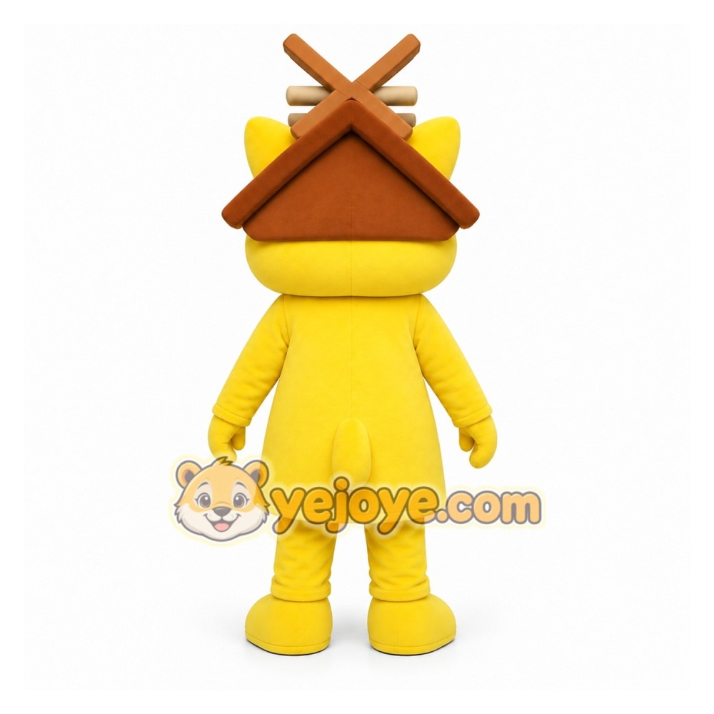 Yellow Cat Mascot Costume for Children's Events Yellow Cat Mascot Costume for Children's Events