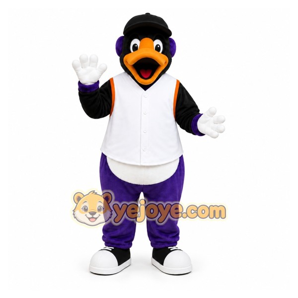 Black Bird Mascot Costume for Sports Events