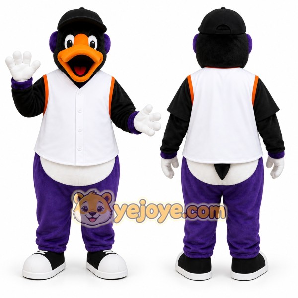 Black Bird Mascot Costume for Sports Events