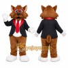 Brown Wolf Mascot Costume for Corporate Events Brown Wolf Mascot Costume for Corporate Events
