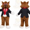 Brown Wolf Mascot Costume for Corporate Events