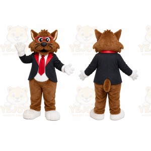 Brown Wolf Mascot Costume for Corporate Events
