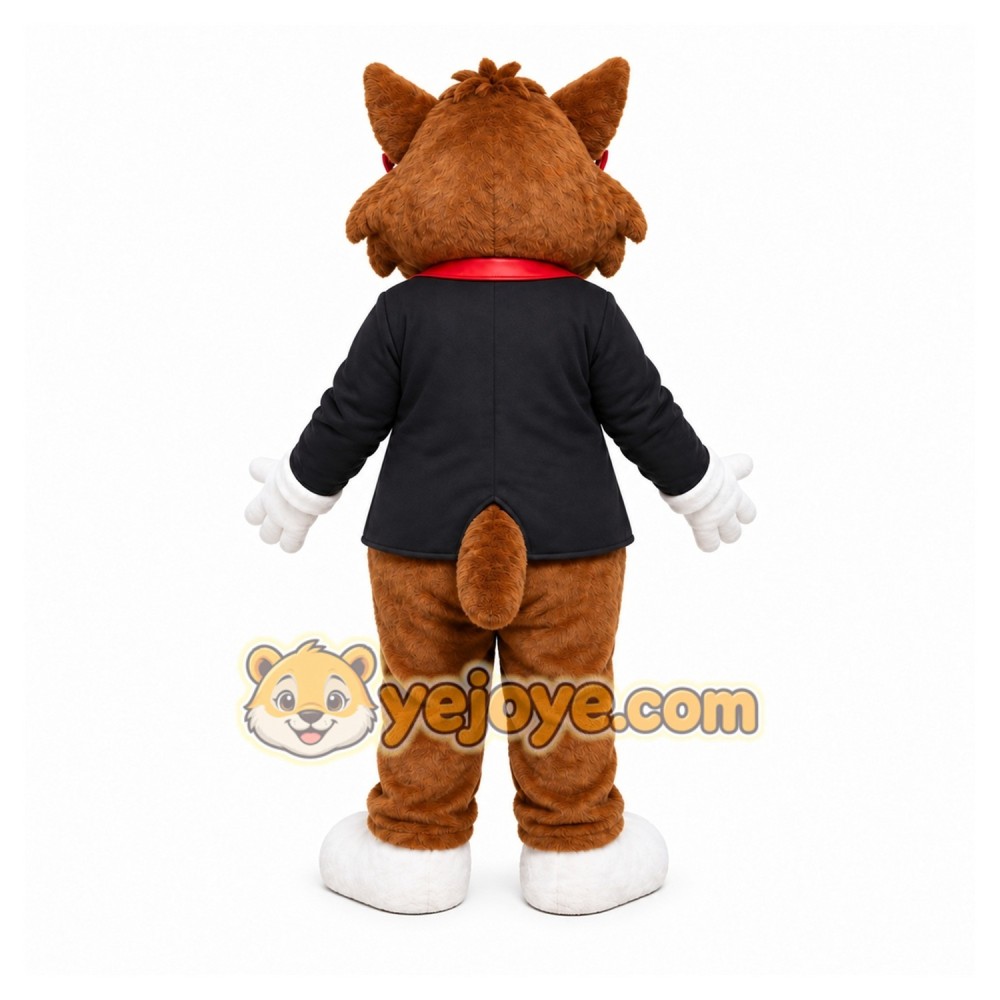 Brown Wolf Mascot Costume for Corporate Events Brown Wolf Mascot Costume for Corporate Events