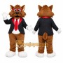 Brown Wolf Mascot Costume for Corporate Events