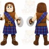 Brown Warrior Mascot Costume for Events and Promotions