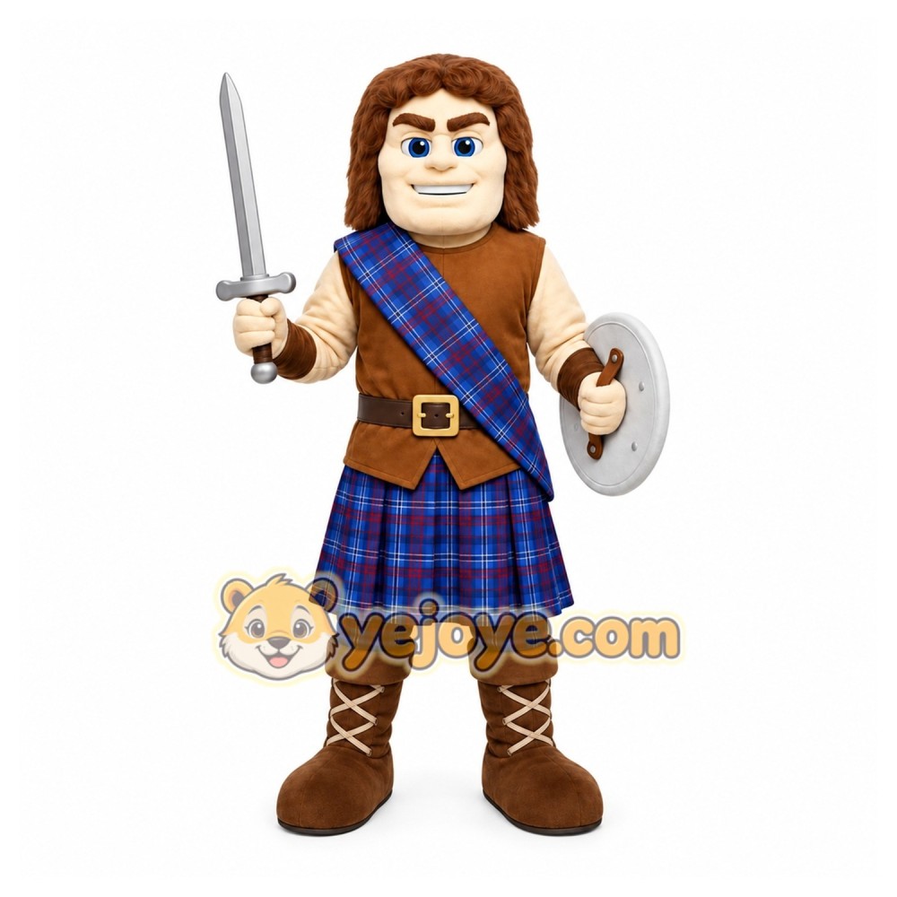Brown Warrior Mascot Costume for Events and Promotions