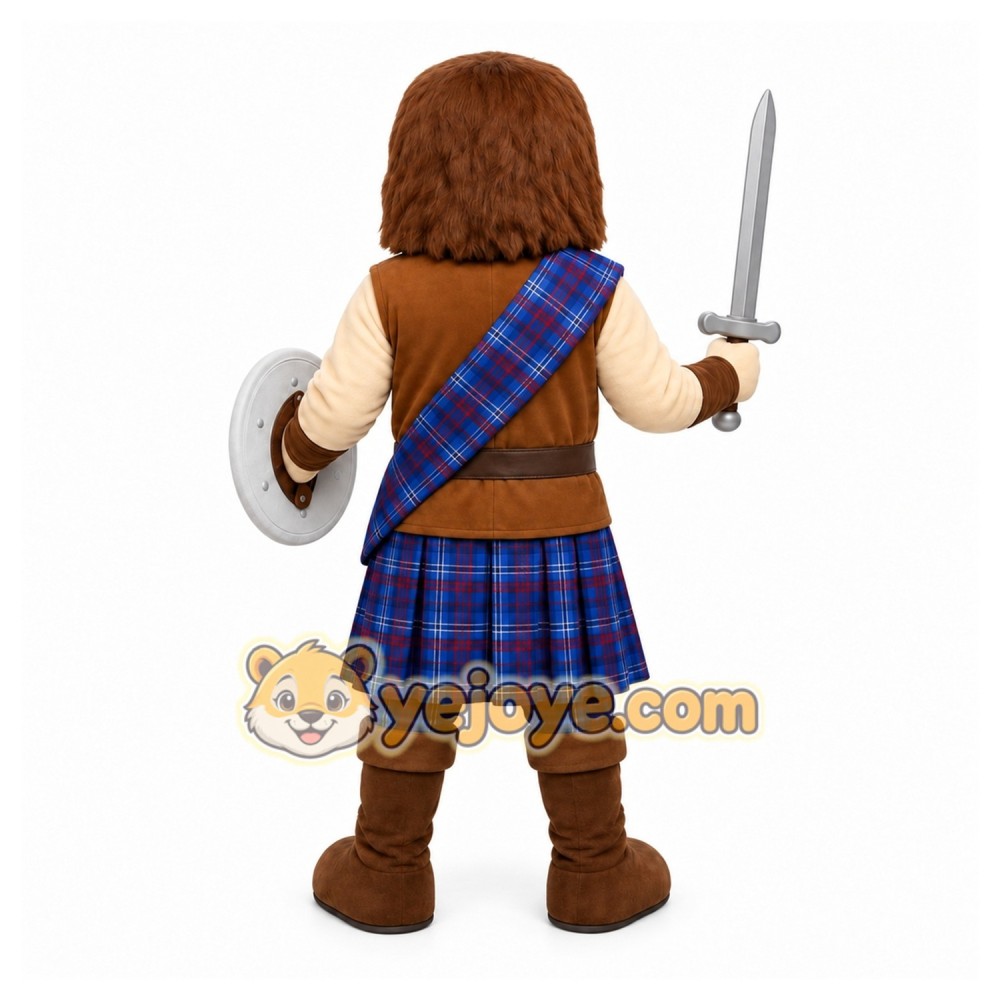 Brown Warrior Mascot Costume for Events and Promotions
