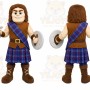 Brown Warrior Mascot Costume for Events and Promotions