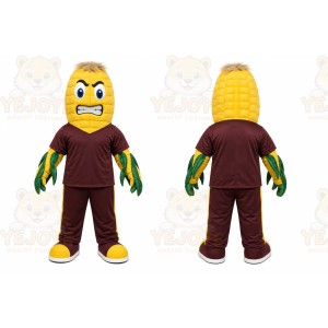 Yellow Corn Mascot Costume for Restaurant Promotions