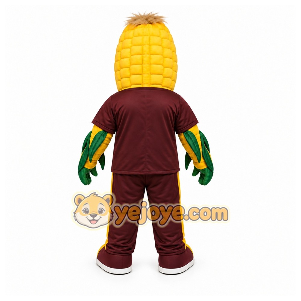 Yellow Corn Mascot Costume for Restaurant Promotions Yellow Corn Mascot Costume for Restaurant Promotions