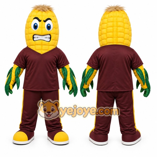 Yellow Corn Mascot Costume for Restaurant Promotions