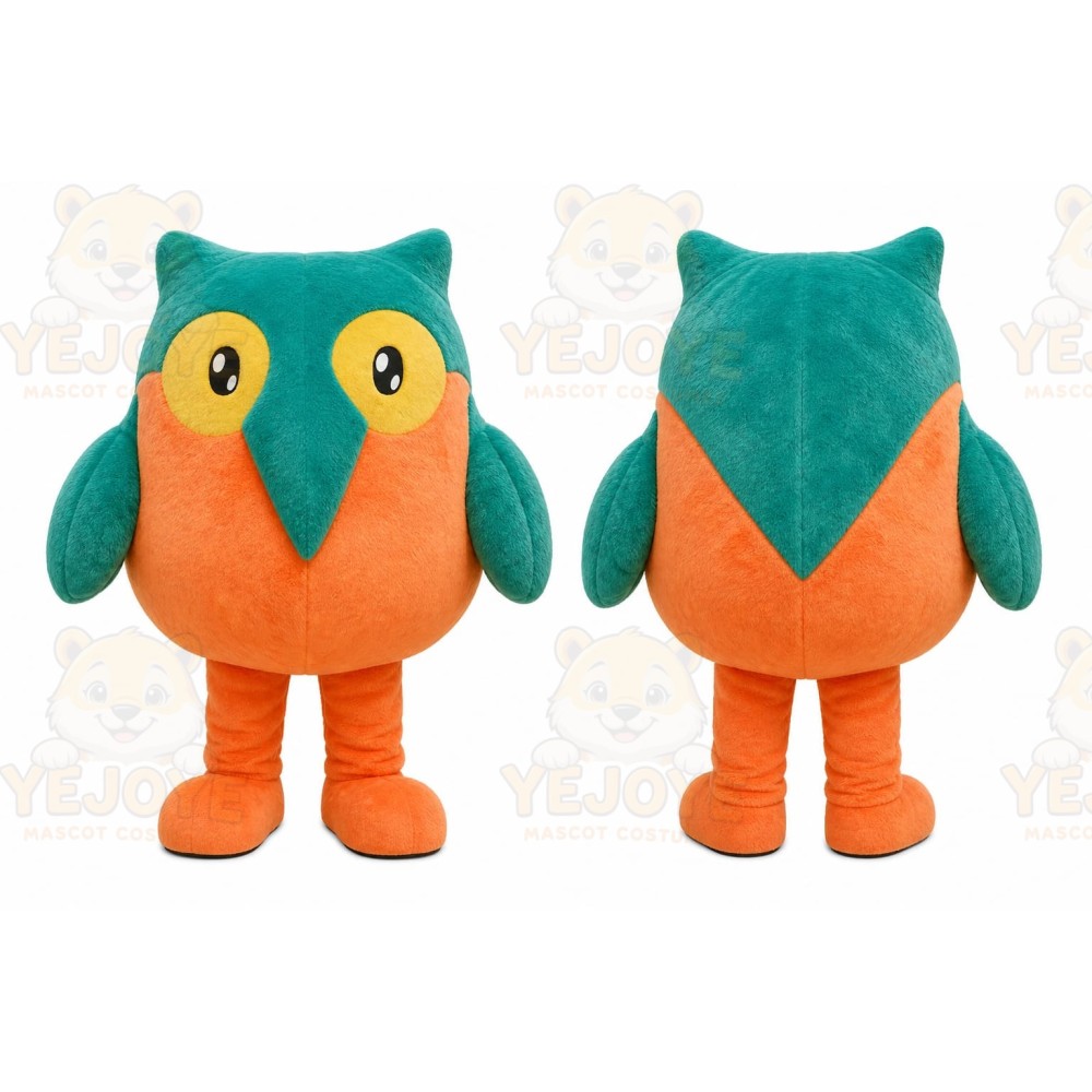 Green Owl Mascot Costume for Children's Events