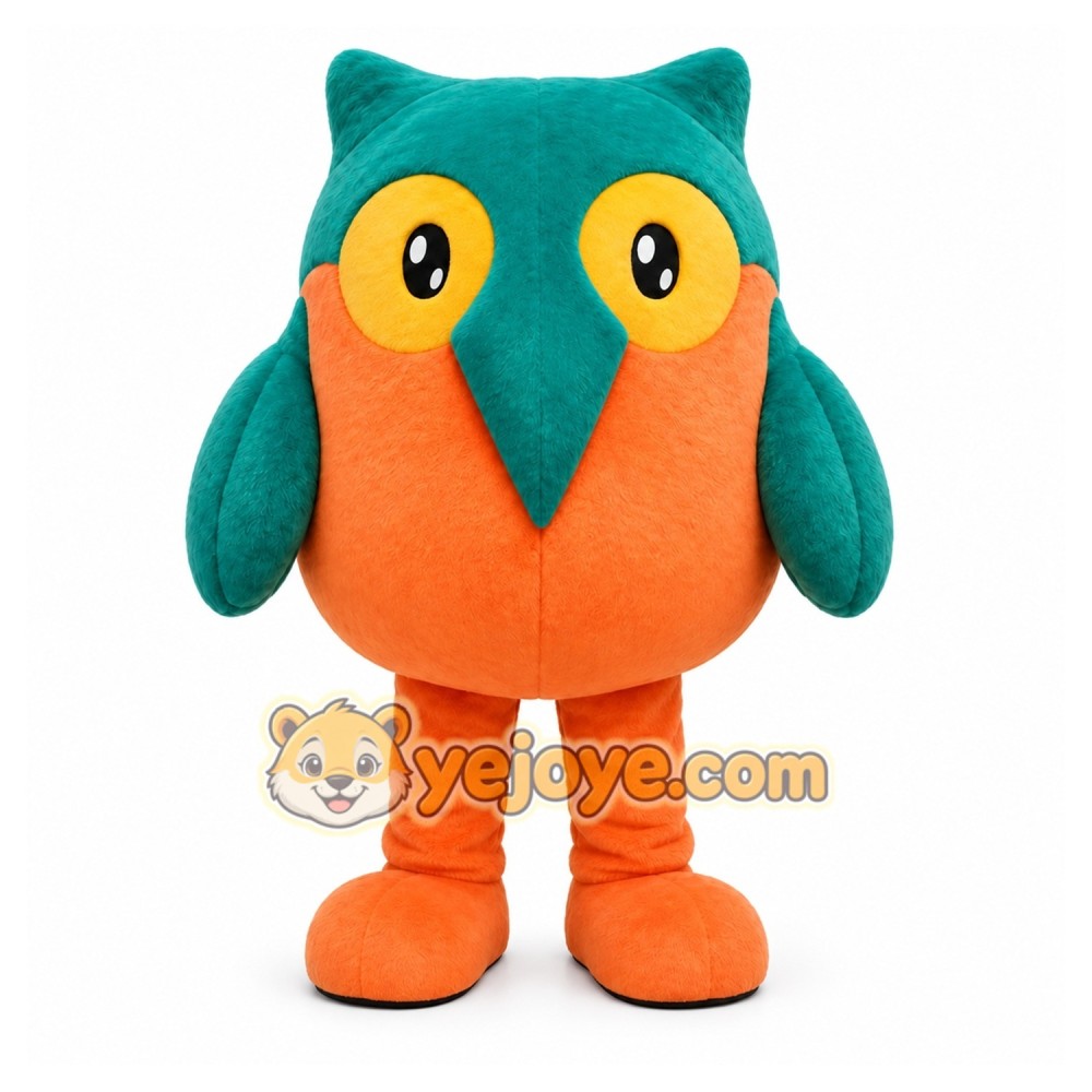Green Owl Mascot Costume for Children's Events Green Owl Mascot Costume for Children's Events