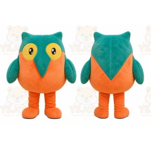 Green Owl Mascot Costume for Children's Events