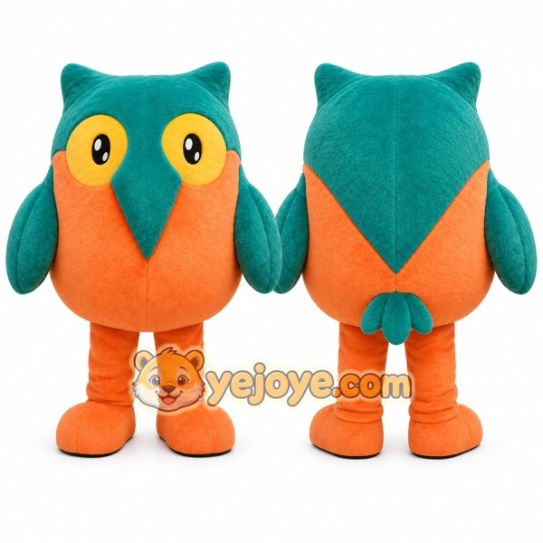 Green Owl Mascot Costume for Children's Events
