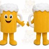 Yellow Beer Mug Mascot Costume for Corporate Events