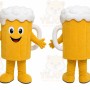 Yellow Beer Mug Mascot Costume for Corporate Events