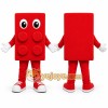 Red Building Block Mascot Costume for Children's Events Red Building Block Mascot Costume for Children's Events
