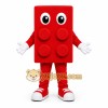 Red Building Block Mascot Costume for Children's Events Red Building Block Mascot Costume for Children's Events
