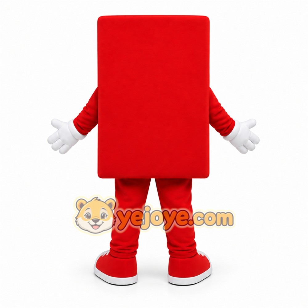 Red Building Block Mascot Costume for Children's Events Red Building Block Mascot Costume for Children's Events