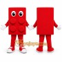 Red Building Block Mascot Costume for Children's Events