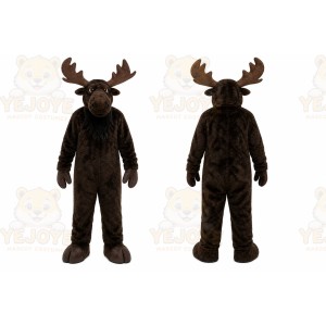 Brown Moose Mascot Costume for Sports Events