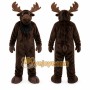 Brown Moose Mascot Costume for Sports Events