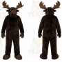 Brown Moose Mascot Costume for Sports Events