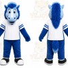 Blue Horse Mascot Costume for Sports Events