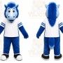 Blue Horse Mascot Costume for Sports Events