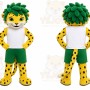 Yellow Cheetah Mascot Costume for Sports Events
