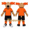 Orange Moose Mascot Costume for Sports Events