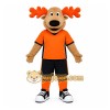 Orange Moose Mascot Costume for Sports Events