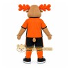 Orange Moose Mascot Costume for Sports Events