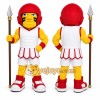 Yellow Roman Soldier Mascot Costume for Sports Events Yellow Roman Soldier Mascot Costume for Sports Events