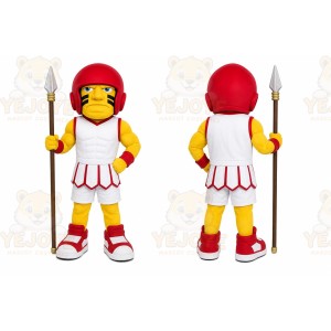 Yellow Roman Soldier Mascot Costume for Sports Events