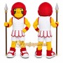 Yellow Roman Soldier Mascot Costume for Sports Events