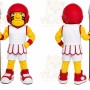 Yellow Roman Soldier Mascot Costume for Sports Events