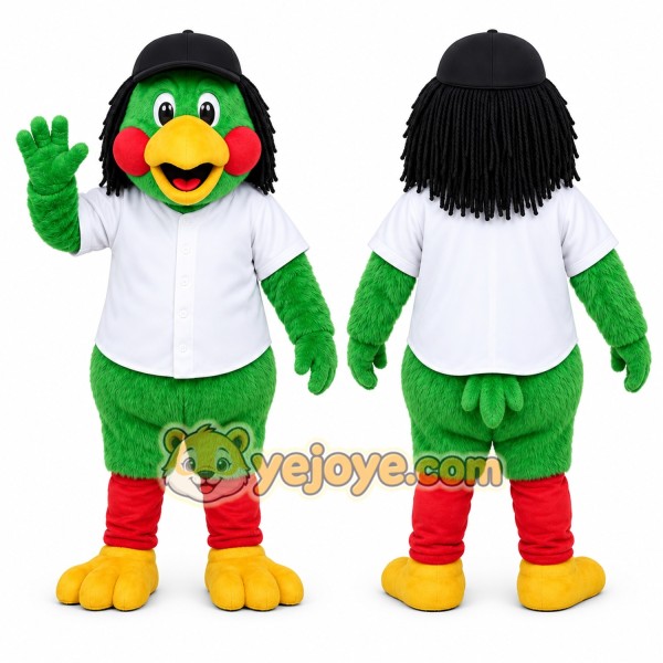 Green Bird Mascot Costume for Sports Events