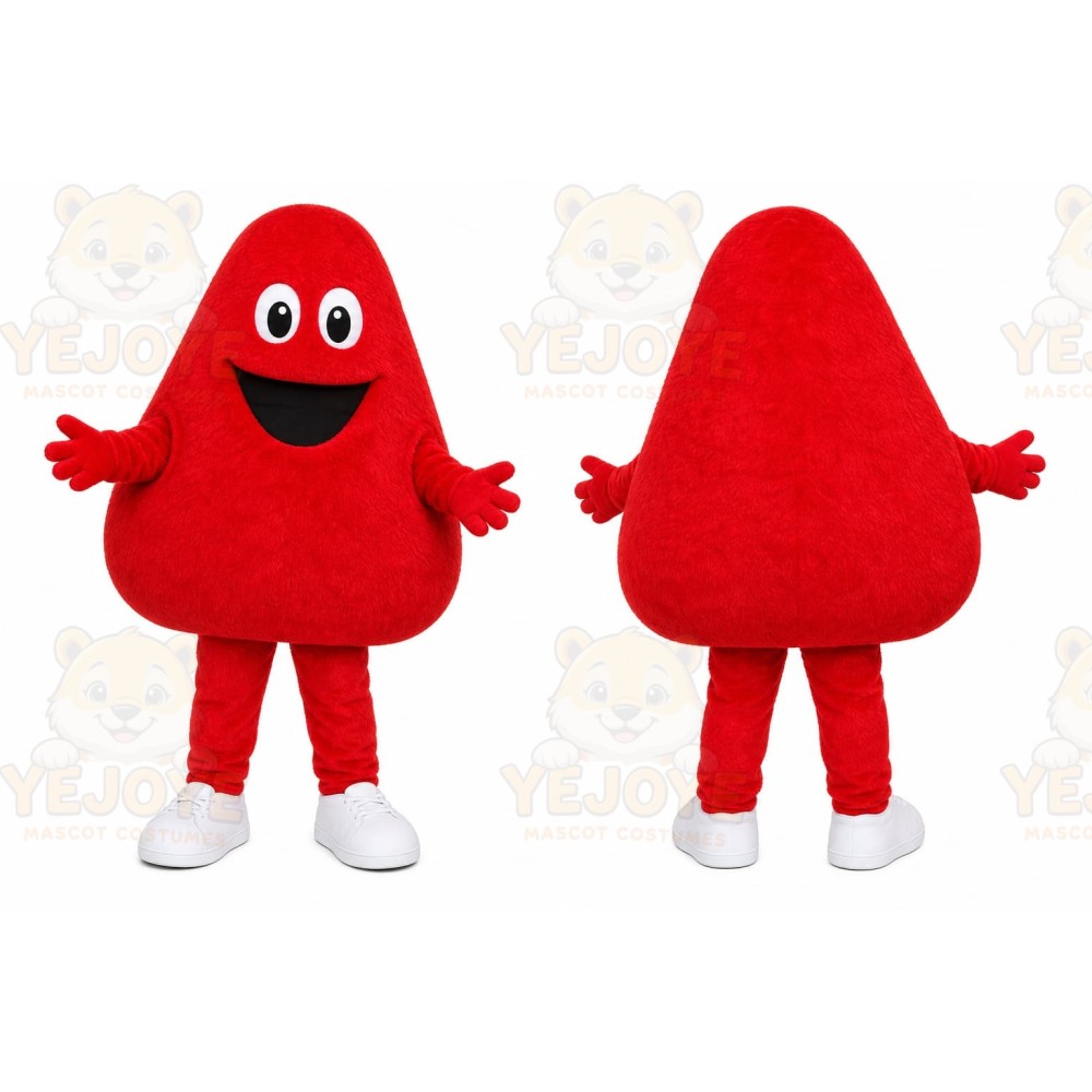 Red Abstract Shape Mascot Costume for Events and Promotions