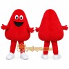 Red Abstract Shape Mascot Costume for Events and Promotions
