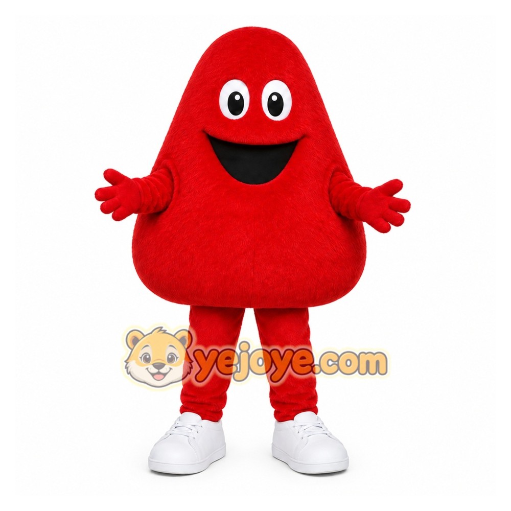 Red Abstract Shape Mascot Costume for Events and Promotions