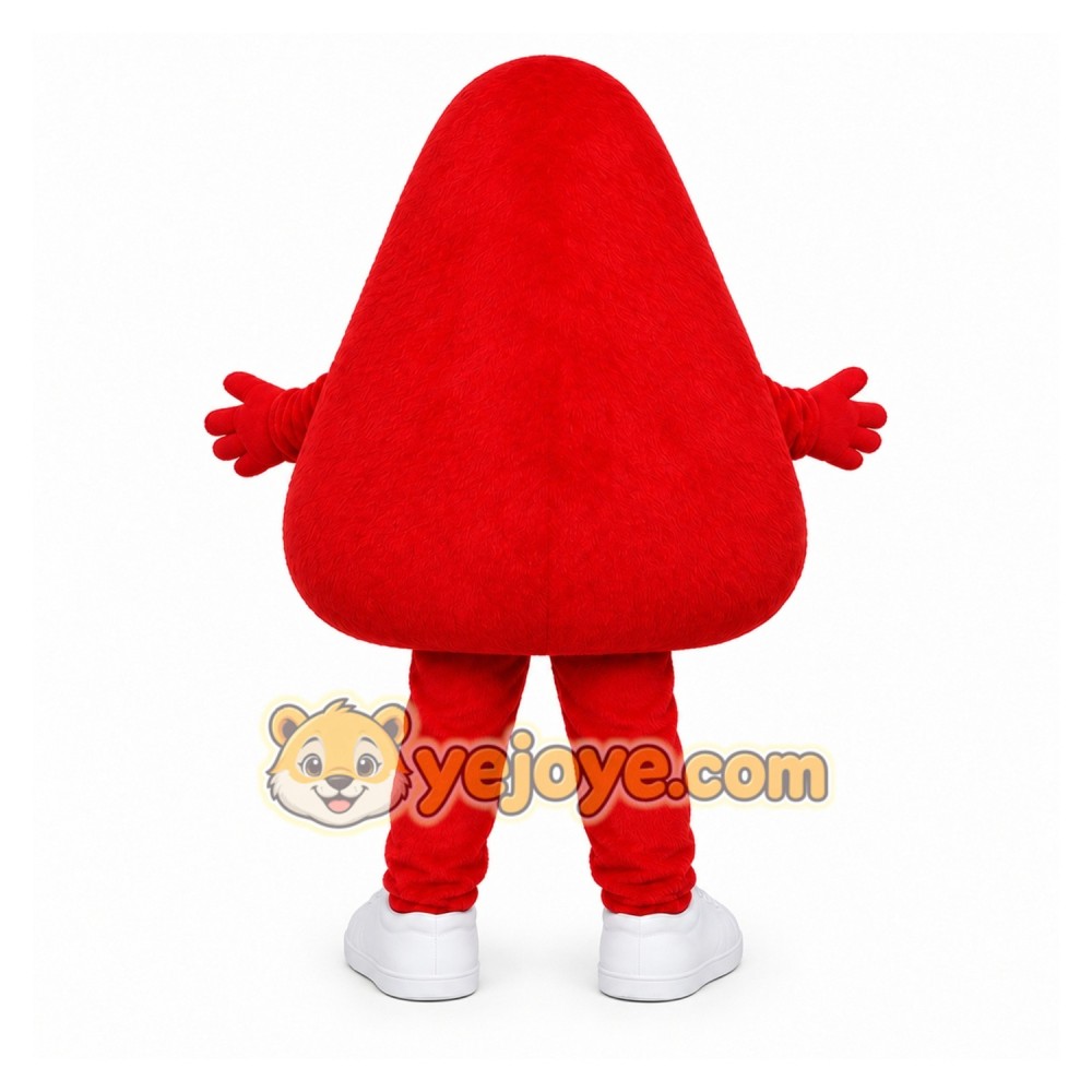 Red Abstract Shape Mascot Costume for Events and Promotions