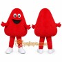 Red Abstract Shape Mascot Costume for Events and Promotions