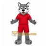 Gray Wolf Mascot Costume for Sports Events