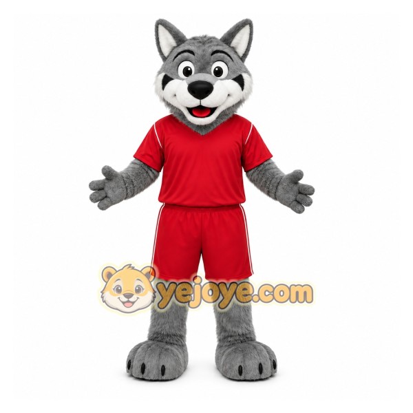 Gray Wolf Mascot Costume for Sports Events Gray Wolf Mascot Costume for Sports Events